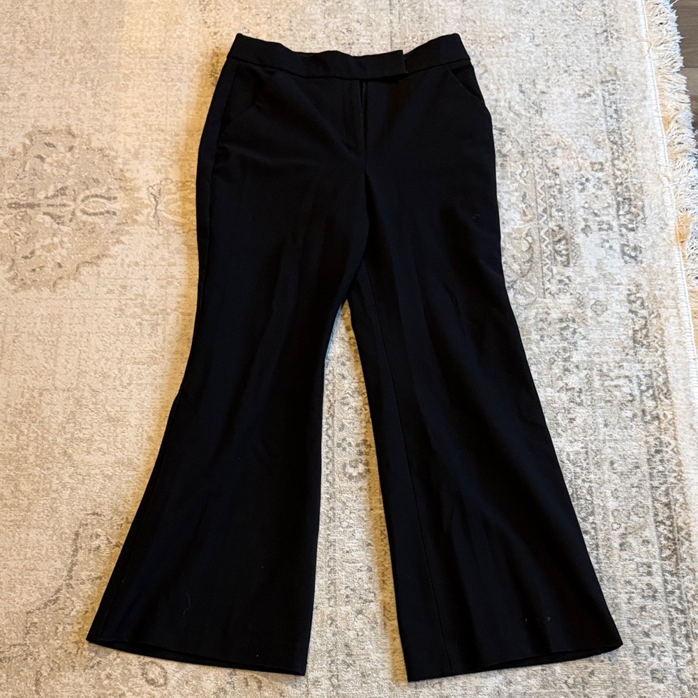 Express Black Flare super high rise  Women's trousers 12S (short)